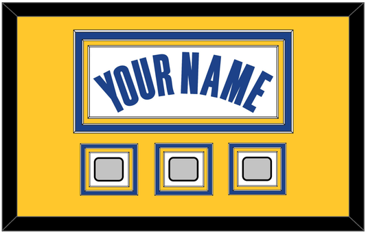 Golden State Name & 3 Champions Patches - White Association - Premier Tier 3