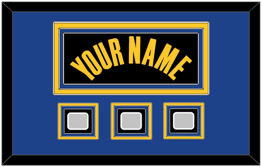 Golden State Name & 3 Finals Patches - Black City (2021-2022) - Premier Tier 3