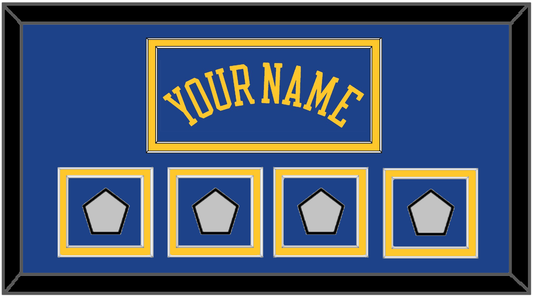 Golden State Name & 4 Finals Patches - Road Blue (2010-2019) - Signature Tier 2