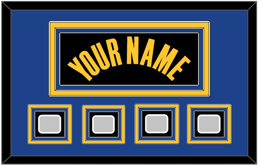Golden State Name & 4 Finals Patches - Black City (2021-2022) - Premier Tier 3