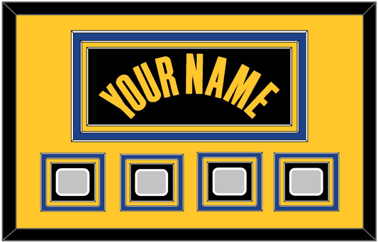 Golden State Name & 4 Finals Patches - Black City (2021-2022) - Premier Tier 4