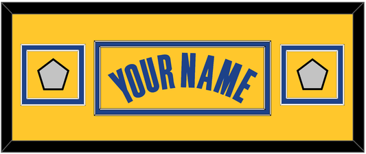Golden State Name & 2 Finals Patches - Yellow Statment (2019-2022) - Signature Tier 4