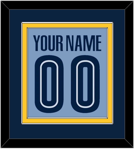 Memphis Name & Number - Alternate Light Blue (2004-2010) - Signature Tier 3