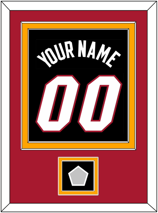 Miami Name & Number With Finals Patch - Road Black (1999-2008) - Signature Tier 3