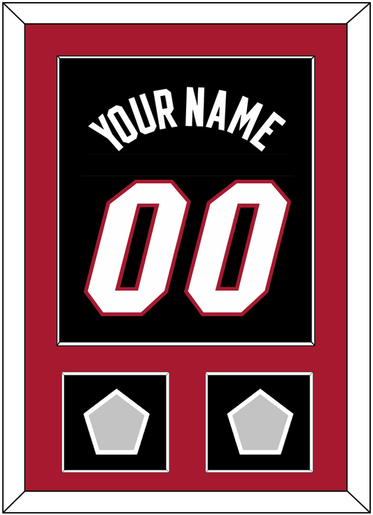 Miami Name & Number With 2 Finals Patches - Road Black (1999-2008) - Essential Tier 2