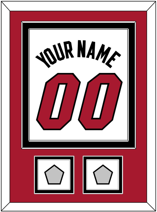 Miami Name & Number With 2 Finals Patches - Home White (1999-2008) - Signature Tier 2