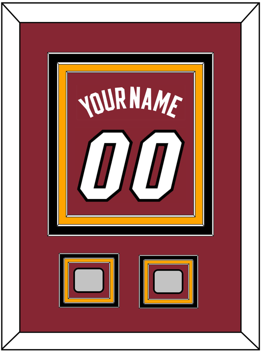 Miami Name & Number With 2 Finals Patches - Alternate Red (2009-2017) - Premier Tier 3