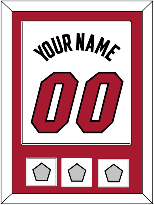 Miami Name & Number With 3 Finals Patches - Home White (1999-2008) - Essential Tier 1