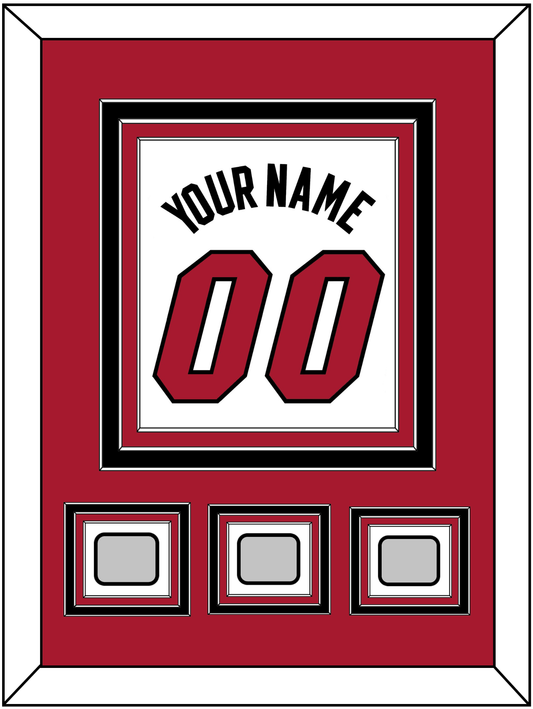Miami Name & Number With 3 Finals Patches - Home White (1999-2008) - Premier Tier 2
