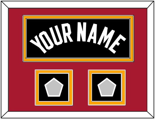 Miami Name & 2 Finals Patches - Road Black (1999-2008) - Signature Tier 5