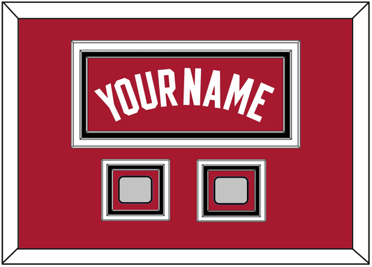 Miami Name & 2 Finals Patches - Alternate Red (2001-2008) - Premier Tier 7