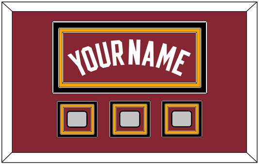 Miami Name & 3 Finals Patches - Alternate Red (2009-2017) - Premier Tier 3