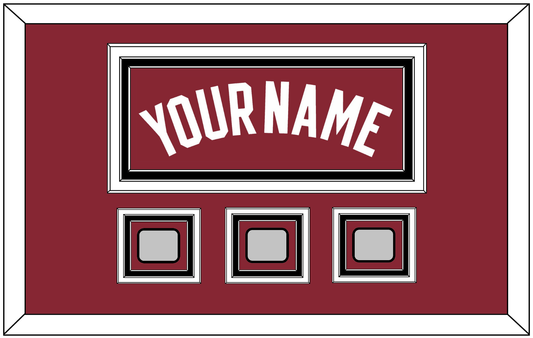 Miami Name & 3 Finals Patches - Alternate Red (2009-2017) - Premier Tier 4