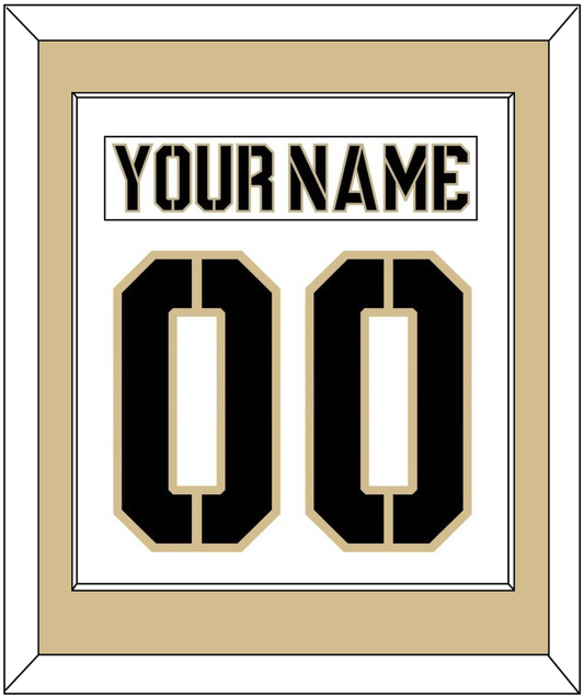 Army Hockey Nameplate & Number (Back) Combined - Home White (2017-2018) - Essential Tier 2