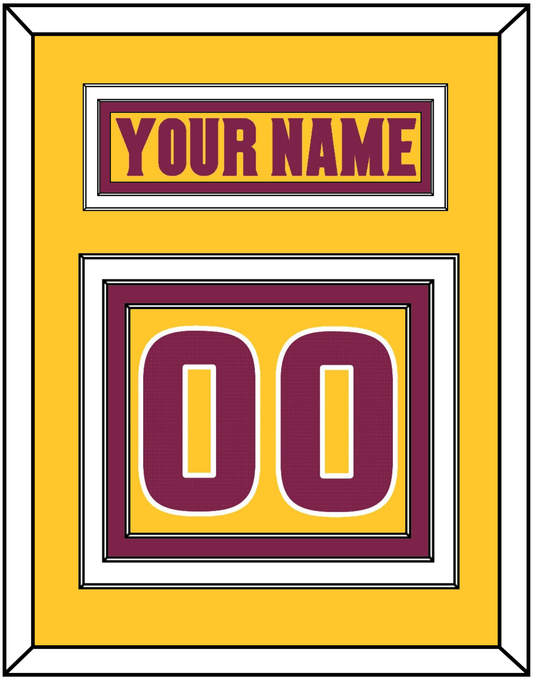 Arizona State Hockey Nameplate & Number (Back) - Heritage Gold (2019-2024) - Premier Tier 3
