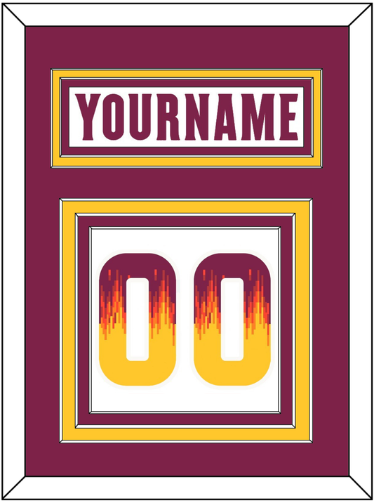 Arizona State Hockey Nameplate & Number (Back) - Home White Digiflame (2022-2024) - Premier Tier 2