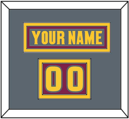Arizona State Hockey Nameplate & Number (Shoulder) - Alternate Dark Gray (2019-2024) - Signature Tier 2