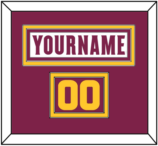 Arizona State Hockey Nameplate & Number (Shoulder) - Home White Digiflame (2022-2024) - Signature Tier 2