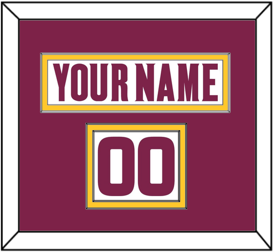 Arizona State Hockey Nameplate & Number (Shoulder) - Home White (2021-2022) - Signature Tier 3