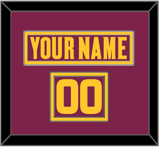Arizona State Hockey Nameplate & Number (Shoulder) - Road Maroon (2021-2023) - Signature Tier 2