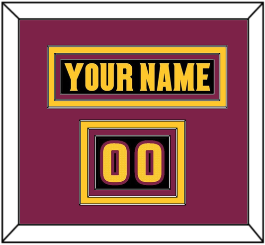 Arizona State Hockey Nameplate & Number (Shoulder) - Alternate Black (2018-2024) - Premier Tier 3