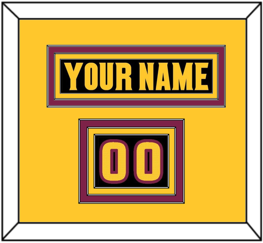Arizona State Hockey Nameplate & Number (Shoulder) - Alternate Black (2018-2024) - Premier Tier 4