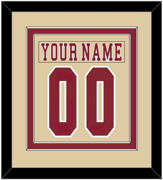 Boston College Nameplate & Number (Back) Combined - Alternate Gold - Signature Tier 2