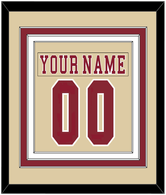 Boston College Nameplate & Number (Back) Combined - Alternate Gold - Premier Tier 2