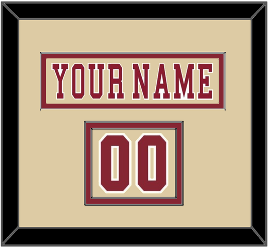 Boston College Nameplate & Number (Shoulder) - Alternate Gold - Signature Tier 2