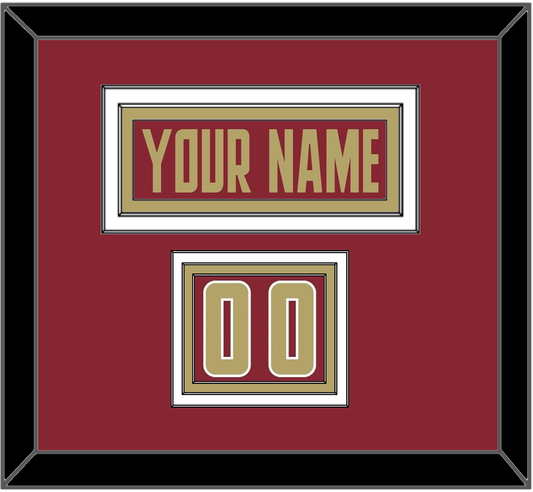 Boston College Nameplate & Number (Shoulder) - Road Maroon (2011-2015) - Premier Tier 2