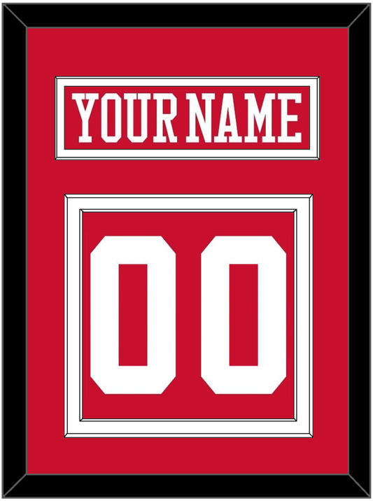 Boston Hockey Nameplate & Number (Back) - Road Red - Signature Tier 1