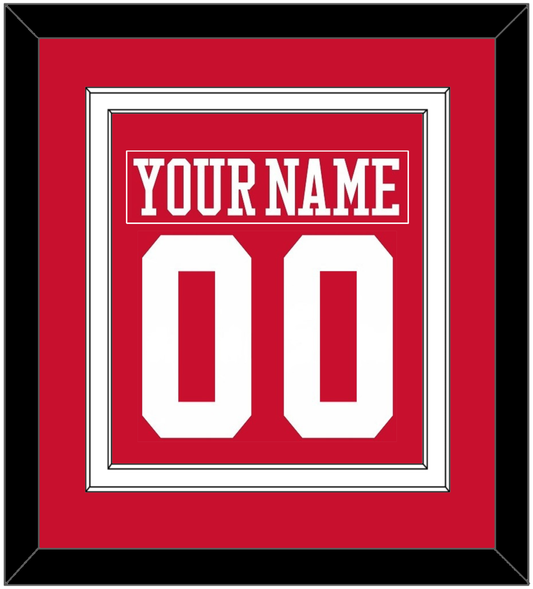 Boston Nameplate & Number (Back) Combined - Road Red - Signature Tier 1