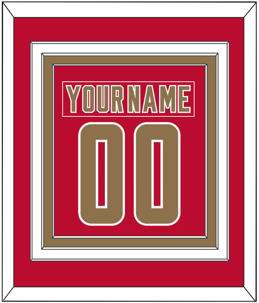 Denver Nameplate & Number (Back) Combined - Road Crimson - Premier Tier 2