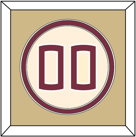Florida State Baseball Number - Alternate Gold (2016-2018) - Signature Tier 3