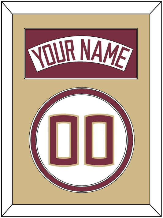 Florida State Baseball Nameplate & Number (Back) - Home White (2016-2018) - Signature Tier 4
