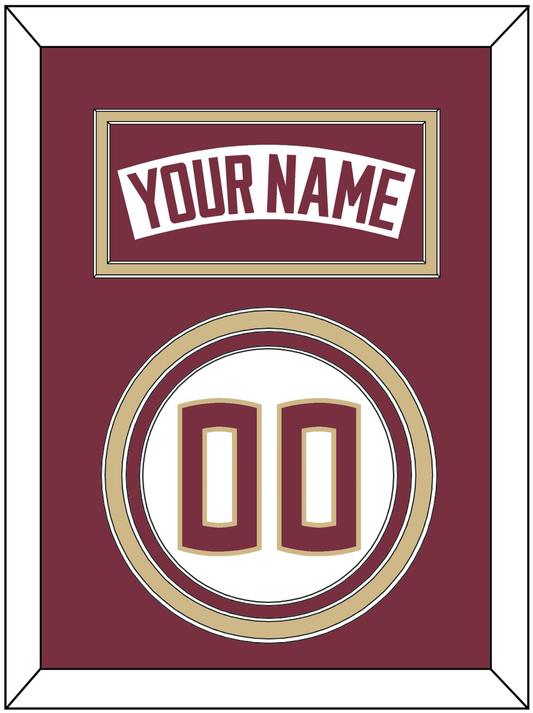 Florida State Baseball Nameplate & Number (Back) - Home White - Premier Tier 3