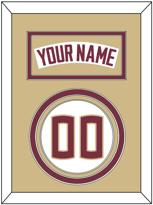Florida State Baseball Nameplate & Number (Back) - Home White - Premier Tier 4
