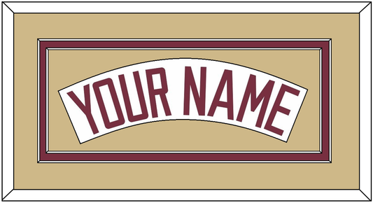 Florida State Baseball Nameplate - Home White (2016-2018) - Signature Tier 4