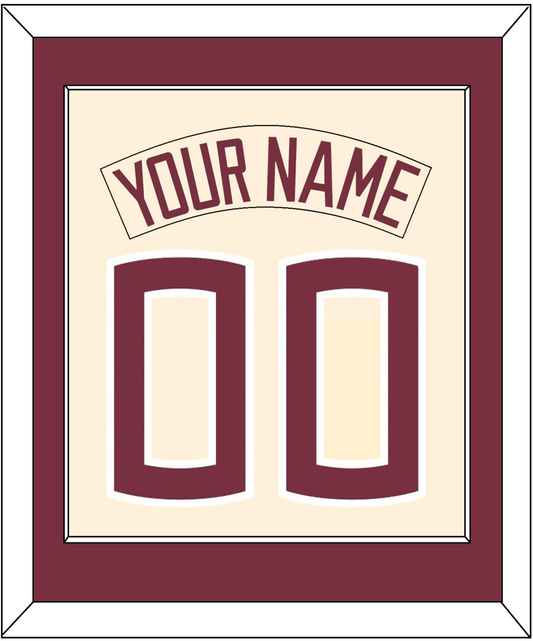 Florida State Baseball Nameplate & Number (Back) Combined - Alternate Gold (2016-2018) - Essential Tier 2