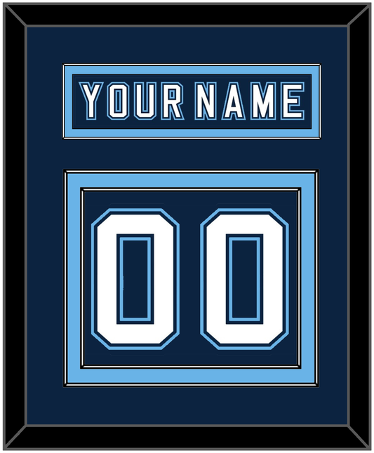 Maine Nameplate & Number (Back) - Road Navy Blue - Signature Tier 2