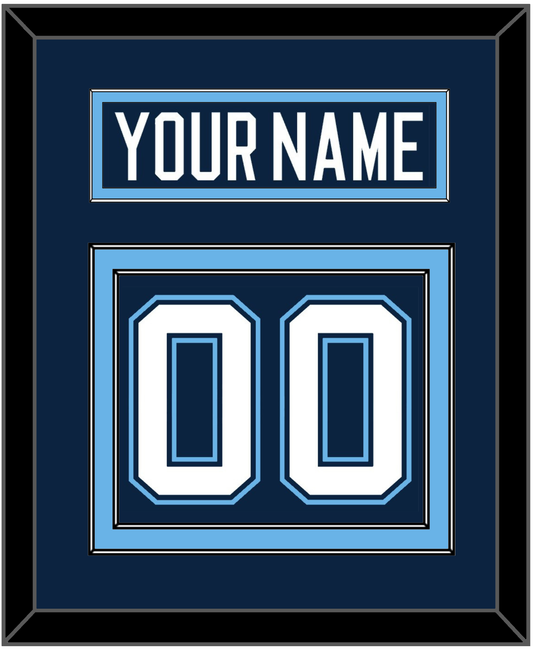 Maine Nameplate & Number (Back) - Road Navy Blue (1994-2008) - Signature Tier 2
