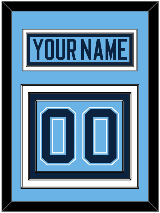 Maine Nameplate & Number (Back) - Alternate Light Blue (2007-2008) - Premier Tier 2