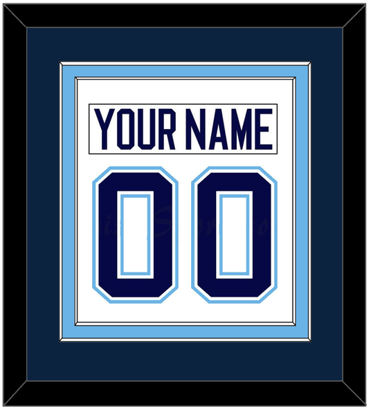 Maine Nameplate & Number (Back) Combined - Home White (1994-2008) - Signature Tier 3