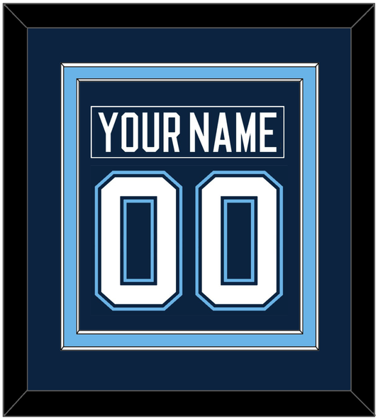 Maine Nameplate & Number (Back) Combined - Road Navy Blue (1994-2008) - Signature Tier 2