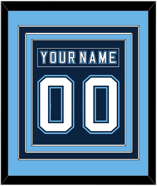 Maine Nameplate & Number (Back) Combined - Road Navy Blue - Premier Tier 3