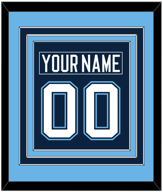 Maine Nameplate & Number (Back) Combined - Road Navy Blue (1994-2008) - Premier Tier 3