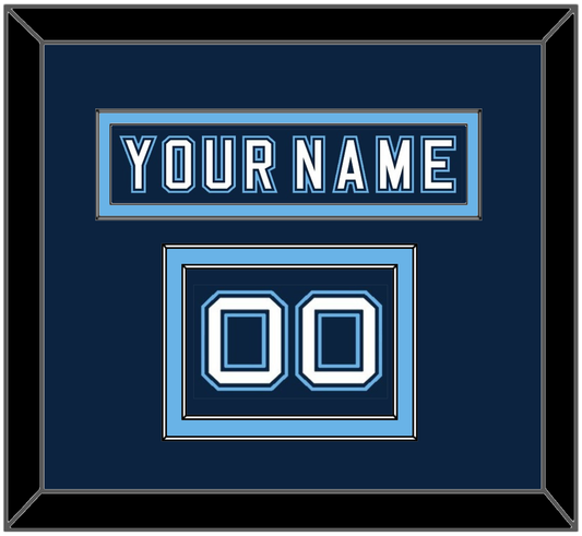 Maine Hockey Nameplate & Number (Shoulder) - Road Navy Blue - Signature Tier 2