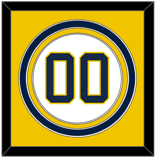 Michigan Baseball Number - 2019 World Series Home White - Premier Tier 4