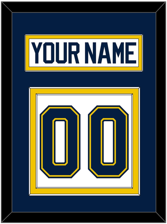 Michigan Hockey Nameplate & Number (Back) - Home White (2021-2023) - Signature Tier 3