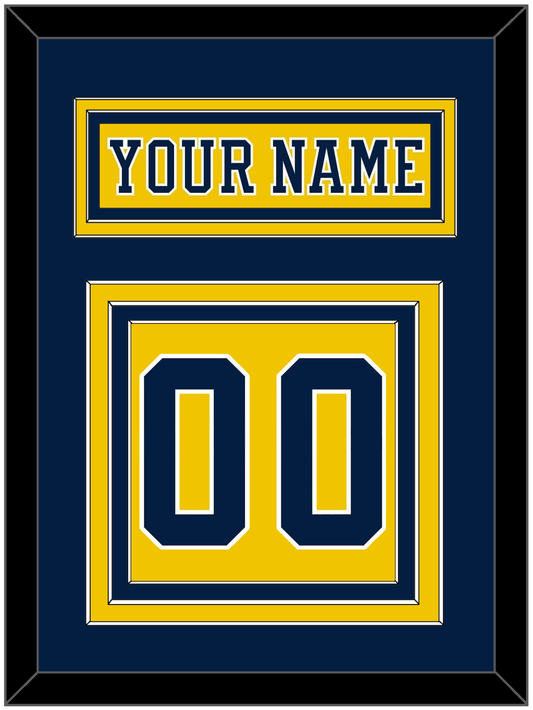 Michigan Hockey Nameplate & Number (Back) - Alternate Maize (2019-2020) - Premier Tier 3